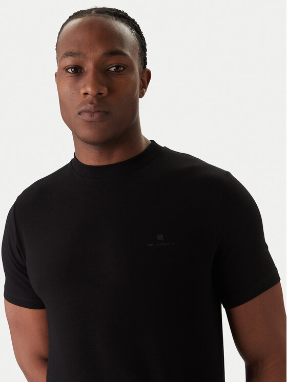 KARL LAGERFELD KARL LAGERFELD Marškinėliai 755054 561221 Juoda Regular Fit