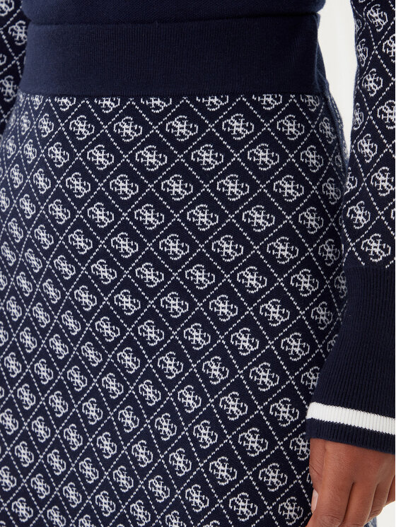 Guess Guess Pouzdrová sukně W5BD81 Z3JD2 Tmavomodrá Slim Fit