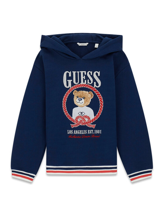 Guess Guess Mikina J6RQ05 KAD74 Tmavomodrá Regular Fit