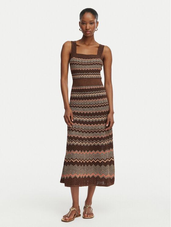 Marciano Guess Marciano Guess Úpletové šaty G6GK42 Z0640 Hnedá Regular Fit