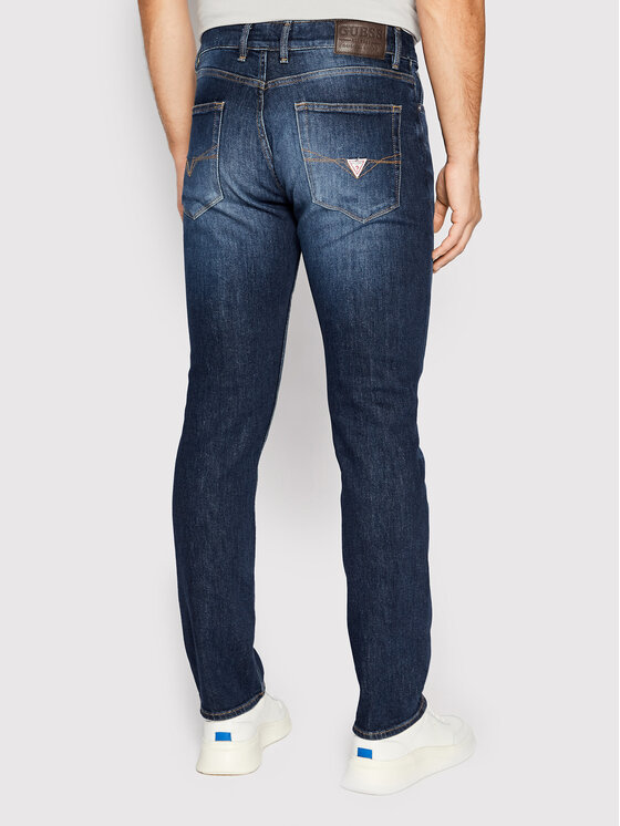 Guess Guess Дънки Angeles M2YAN2 D4Q41 Тъмносин Slim Fit