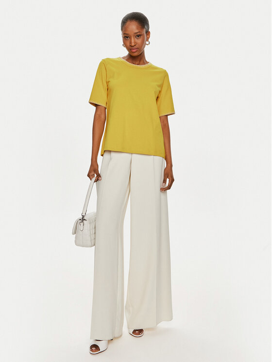 United Colors Of Benetton United Colors Of Benetton Marškinėliai 34G7D107B Geltona Regular Fit