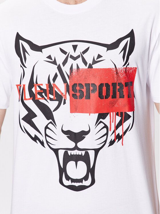 Plein Sport Plein Sport T-Shirt SACC MTK6029 SJY001N Biały Regular Fit