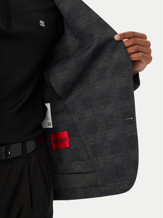 HUGO HUGO Sako Anton263X-H 50565382 Tmavosivá Extra Slim Fit