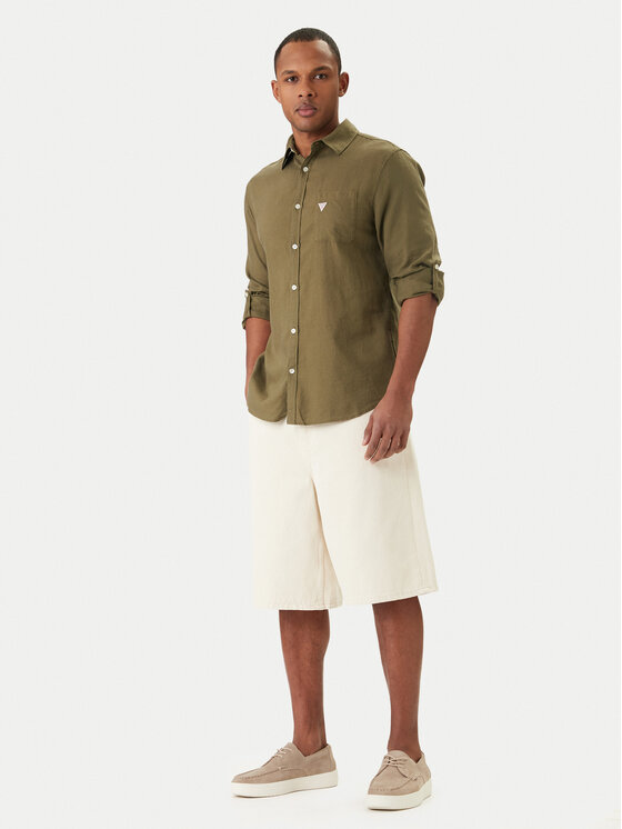 Guess Guess Ing F6GH06 WG3L0 Zöld Regular Fit