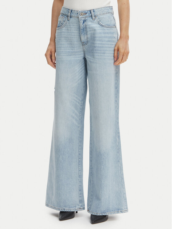 Fracomina Fracomina Jeansy FP26SV3015D47103 Modrá Wide Leg