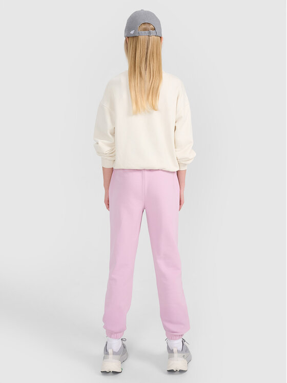 4F 4F Spodnie dresowe BASIC+ Różowy jasny Oversize