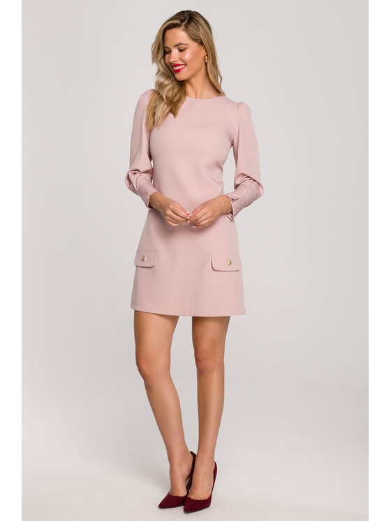 Makover Makover Večerní šaty K148 Růžová Ladies Fit