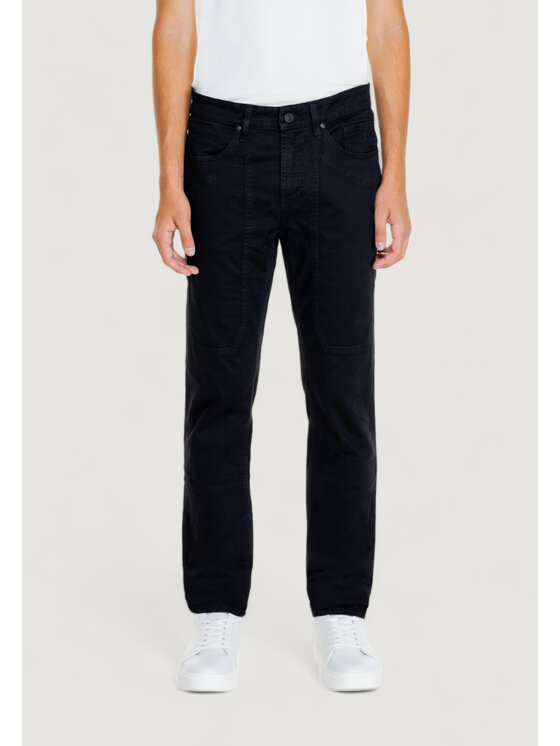 Jeckerson Pantalone da abito JOHN 5 TASCHE TOPPA Nero To Fit