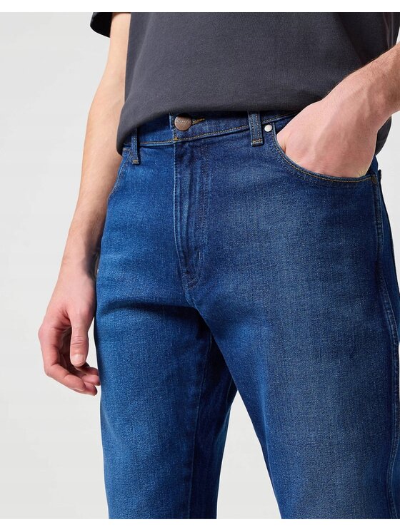 Wrangler Wrangler Jeansy River Niebieski Tapered Fit