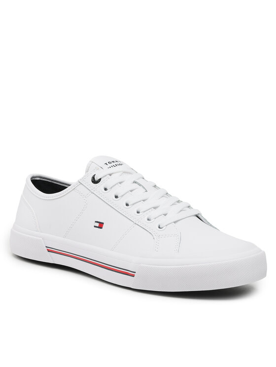 Tommy Hilfiger Tommy Hilfiger Teniszcipő Core Corporate Vulc Leather FM0FM04561 Fehér