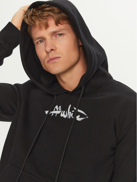 Off-White Off-White Mikina OMBB097F22FLE0081001 Čierna Regular Fit