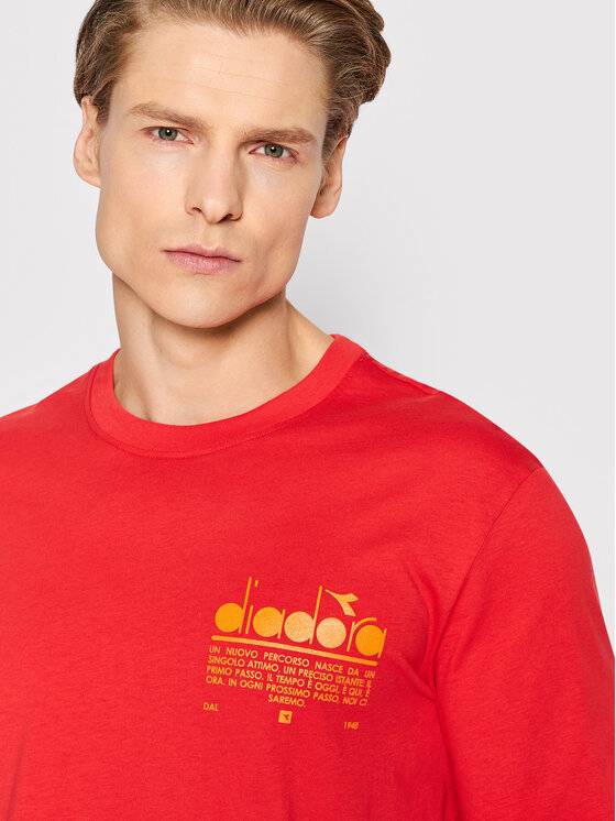 Diadora Diadora T-Shirt Unisex Manifesto 502.178208 Czerwony Loose Fit