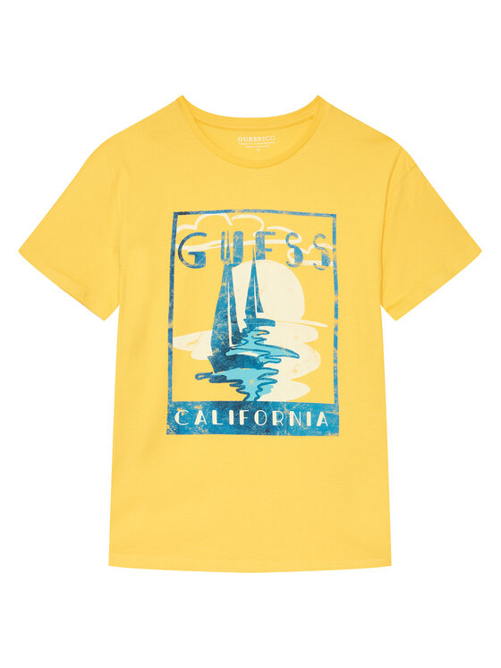 Guess Guess T-särk L6GI10 K8HM4 Kollane Regular Fit
