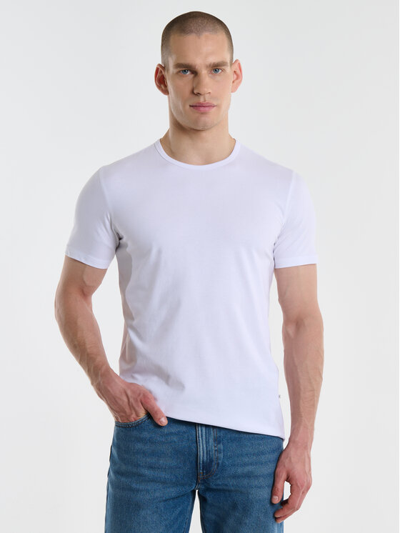 BIG STAR BIG STAR T-Shirt CLASSAC Biały Slim Fit