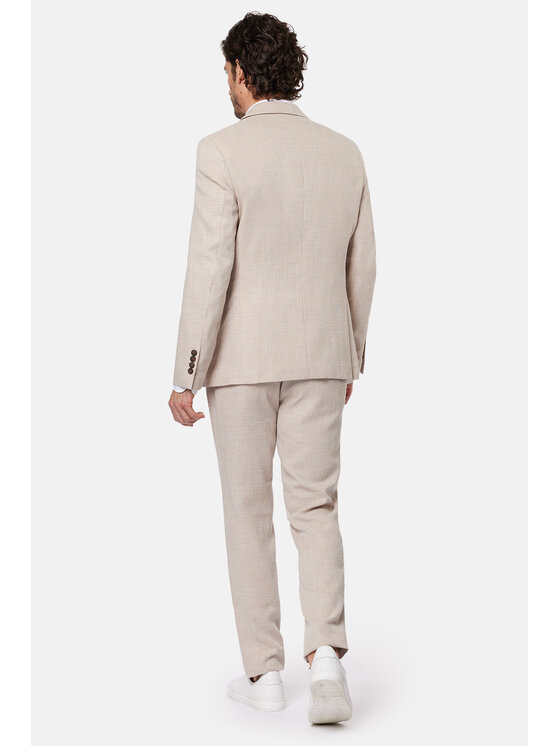 Lancerto Lancerto Marynarka Lafayette MA131124000009 Beżowy Slim Fit