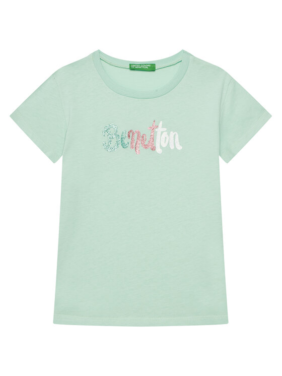 United Colors Of Benetton T-Shirt 3I1XC10MZ Zielony Regular Fit