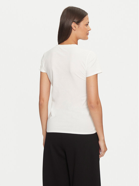 Deha Deha Tricou A00150 Écru Regular Fit