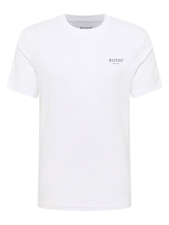 Mustang Mustang T-Shirt Style Austin Biały Regular Fit