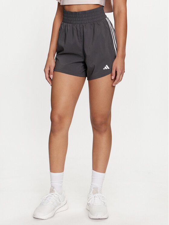 adidas adidas Sportovní kraťasy Pacer Training 3-Stripes IS2173 Šedá Regular Fit