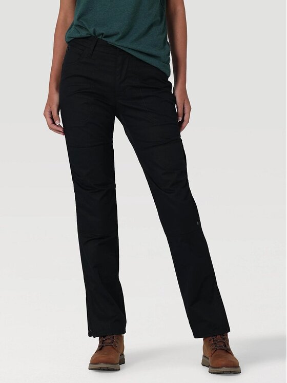 Wrangler Wrangler Pantaloni di tessuto REINFORCED SOFTSHELL PANT Nero Regular Fit