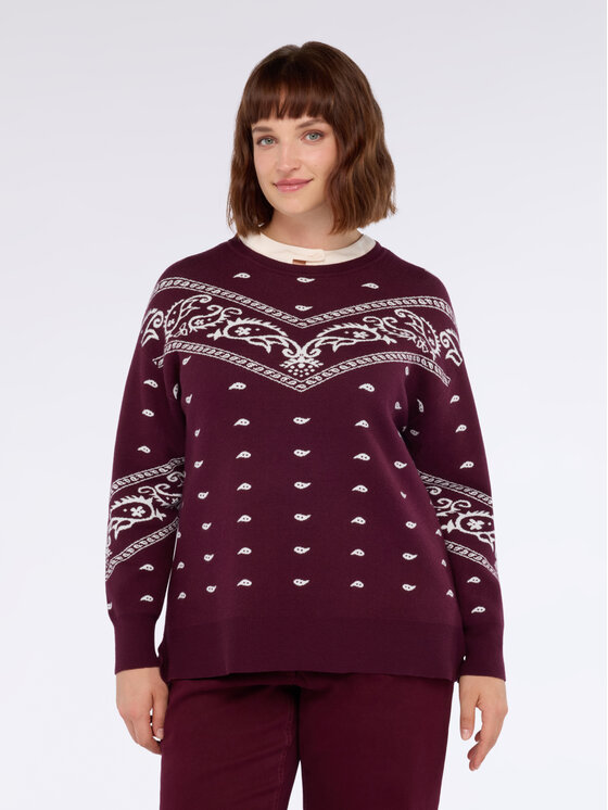 Fiorella Rubino Fiorella Rubino Cardigan M783L008181N0Z6 Bordeaux Regular Fit