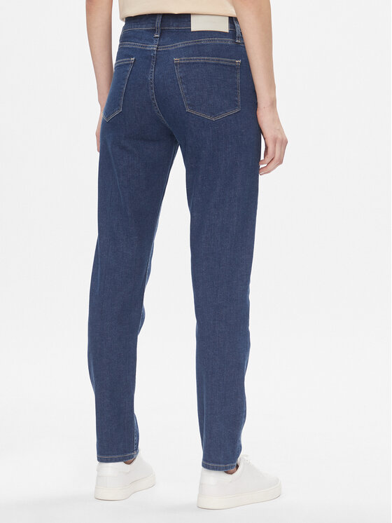 Calvin Klein Calvin Klein Jeans hlače Mid Rise Slim - Mid Blue K20K206780 Modra Slim Fit