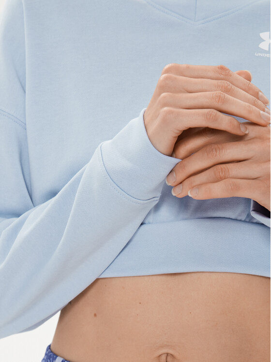 Under Armour Under Armour Majica dugih rukava Ua Rival Terry Os Crop Crw 1382738-539 Plava Loose Fit