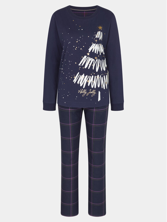 Triumph Triumph Pižama Winter Moments PK X 10216527 Tamsiai mėlyna Regular Fit
