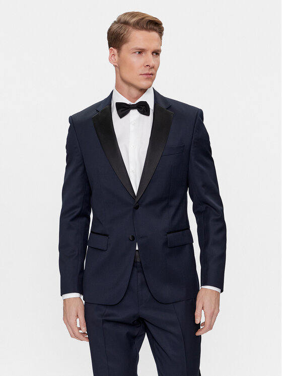 BOSS Boss Anzug H-Huge-2Pcs-Tux-224 50493306 Dunkelblau Slim Fit