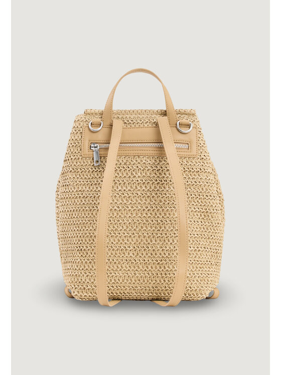 Desigual Desigual Rucksack BACK_HALF LOGO RAFFIA L Beige