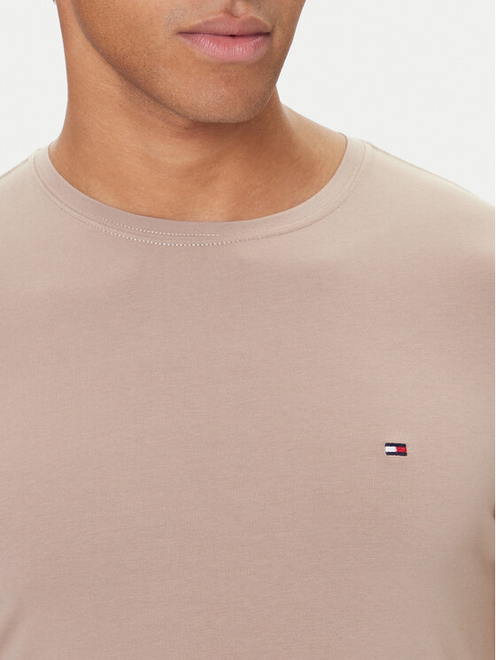 Tommy Hilfiger Tommy Hilfiger Majica MW0MW10800 Bež Slim Fit