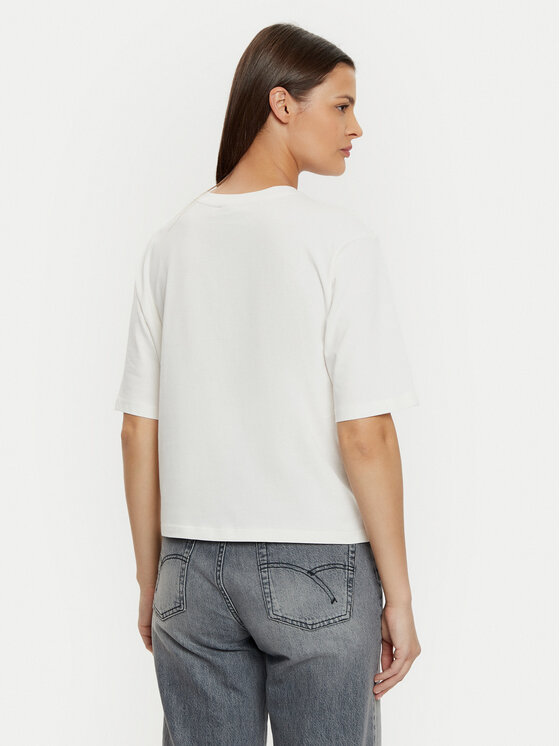 Guess Guess Tricou V4YI06 I3Z14 Écru Boxy Fit