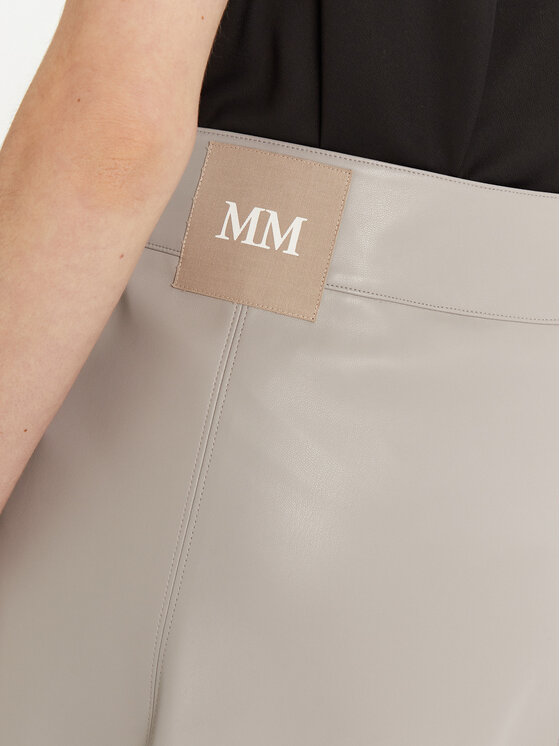 Max Mara Leisure Max Mara Leisure Spódnica z imitacji skóry Marzia 2516771027 Szary Regular Fit