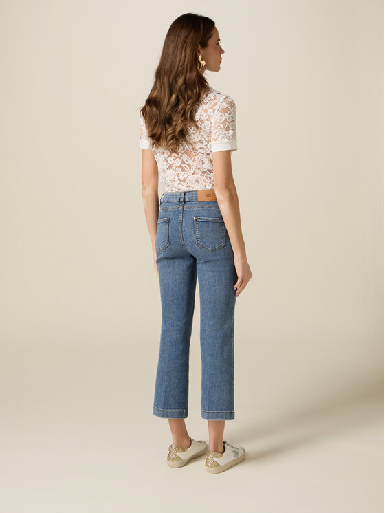 Oltre Oltre Jeansy P574R108901N024 Niebieski Flare Fit