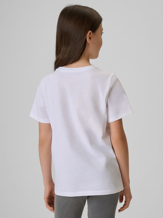 4F 4F T-Shirt SUMMER SPLASH Biały Regular Fit