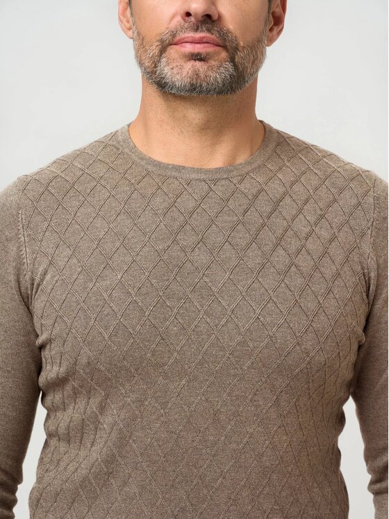 Willsoor Willsoor Sweter 71422 Brązowy Active Fit