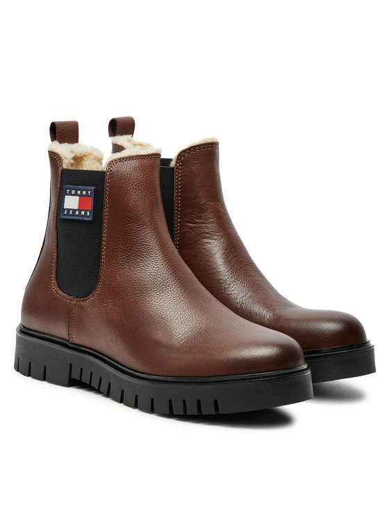 Tommy Jeans Tommy Jeans Боти тип челси Chelsea EN0EN02626 Кафяв