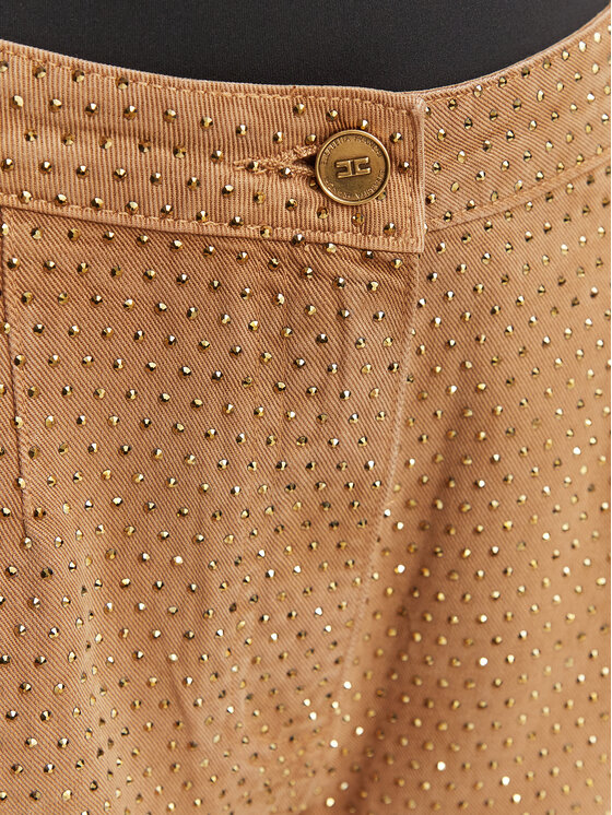 Elisabetta Franchi Elisabetta Franchi Stoffhose PJ-16D-66E2-V560 Hellbraun Balloon Fit