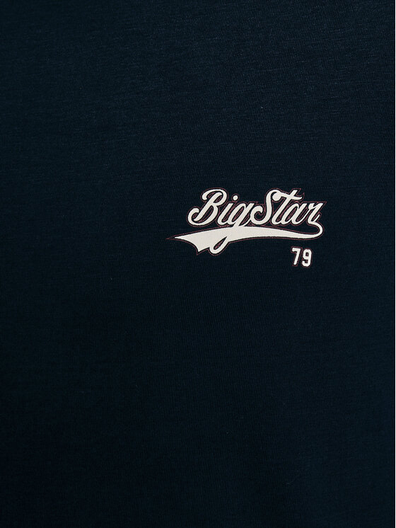 BIG STAR BIG STAR T-Shirt KOLA Granatowy Basic Fit