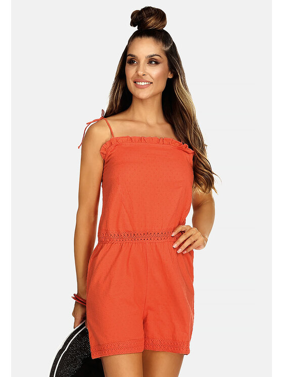 Feba Feba Jumpsuit F194-848 Arancione Casual Fit