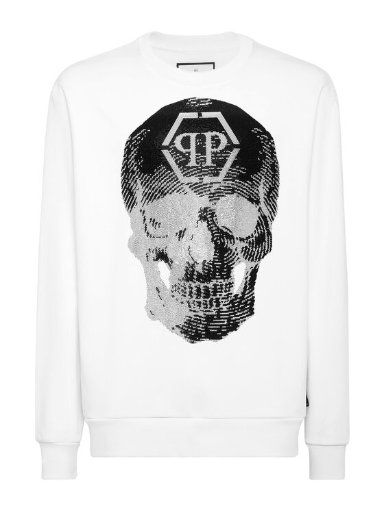 PHILIPP PLEIN PHILIPP PLEIN Bluza 1521 Biały Regular Fit