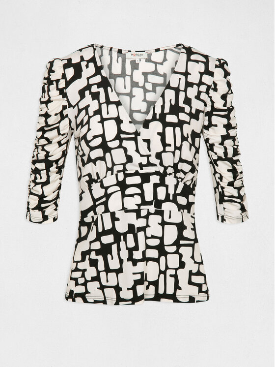 Morgan Morgan Blusa 231-TLOLA Écru Slim Fit