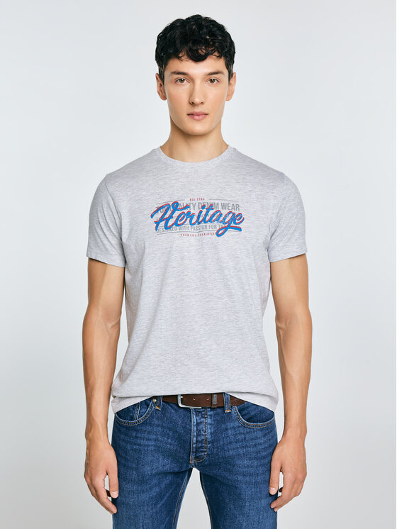 BIG STAR BIG STAR T-Shirt KEREN Szary Basic Fit