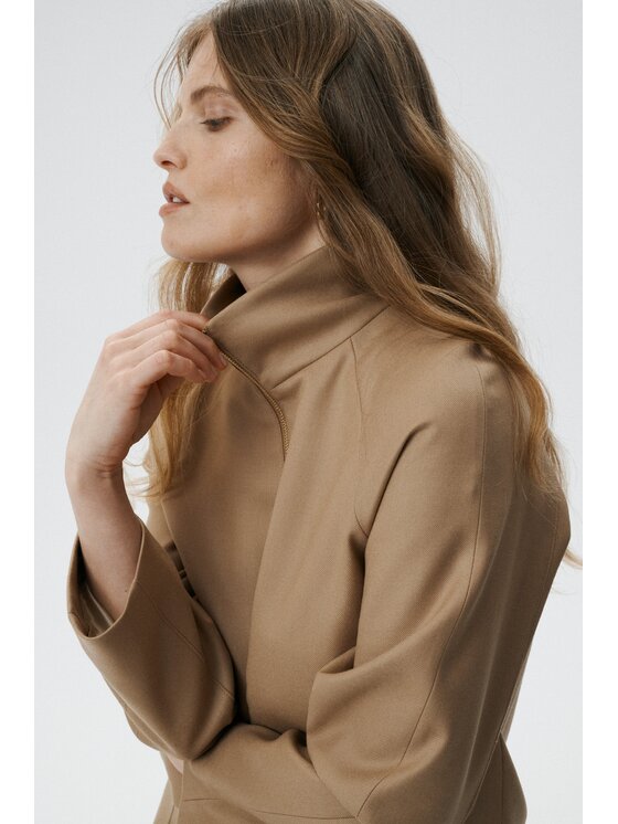 MARI PRETI MARI PRETI Bunda bomber Woolheaven Hnědá Regular Fit