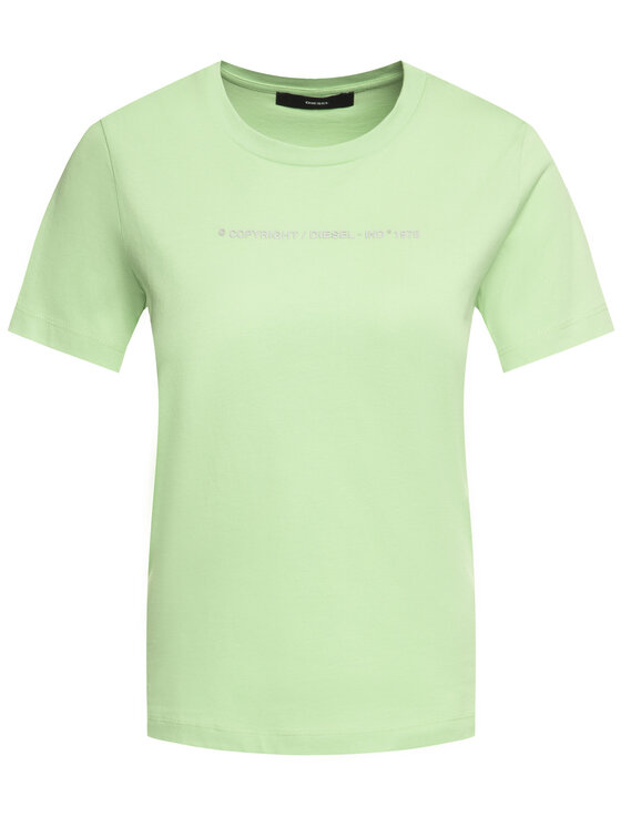 Diesel Diesel T-Shirt T-Sily-Copy T 00SBGH 0HERA Zielony Regular Fit