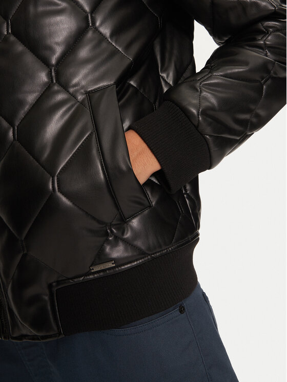 Guess Guess Giacca in similpelle M4BL28 WGJ60 Nero Regular Fit