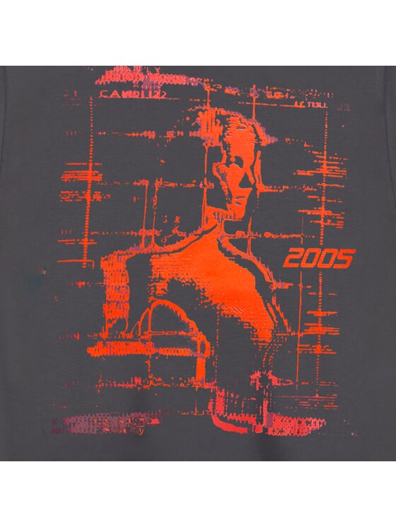 2005 2005 T-Shirt Vapour Soul Szary Oversize