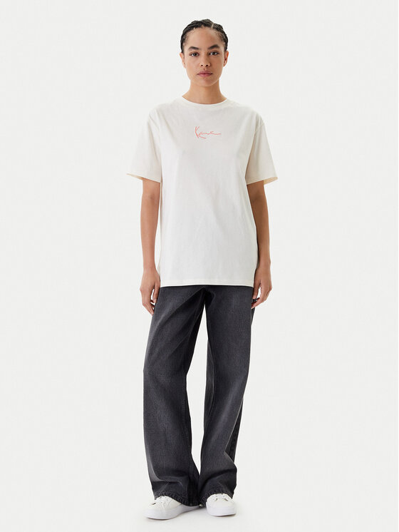 Karl Kani Karl Kani Tričko Signature Cherry Print PD00005460 Biela Oversize