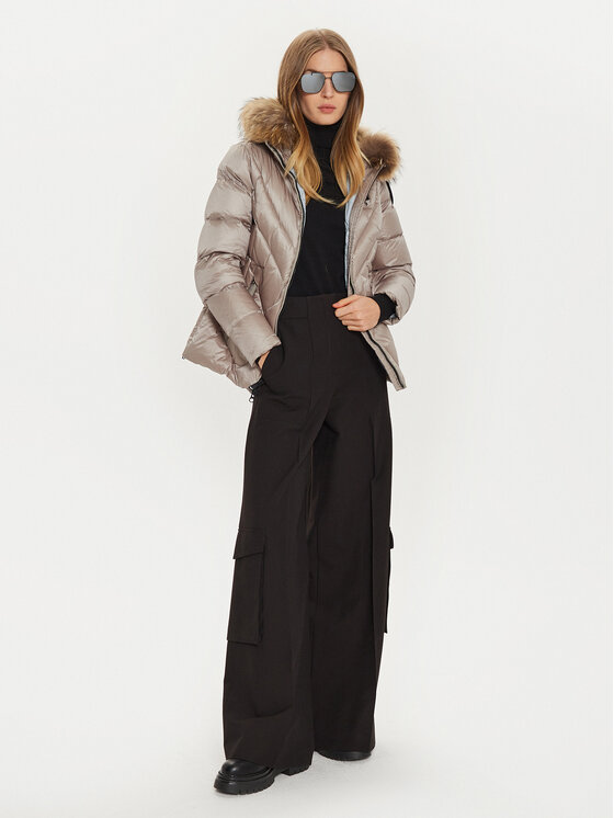 Blauer Blauer Vatovaná bunda 24WBLDC03051 Šedá Regular Fit